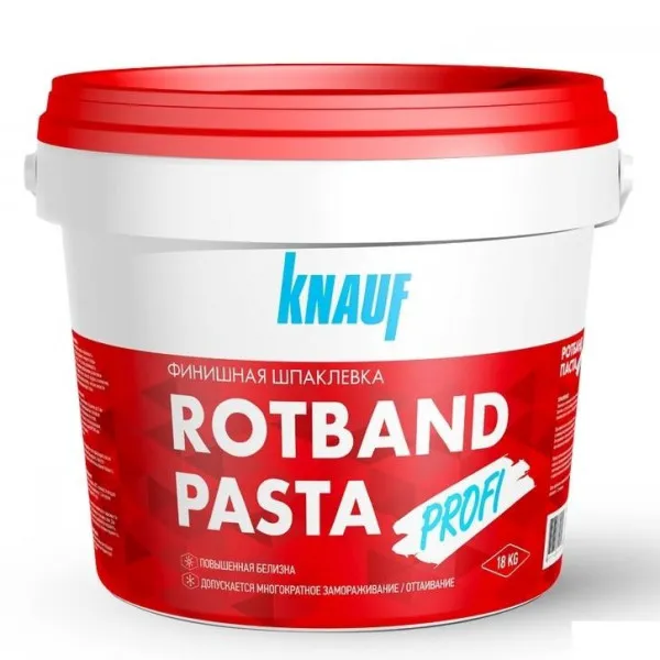 Шпаклевка готовая пастообразная финишная Кнауф Ротбанд Паста Профи / Knauf Rotband Pasta Profi 18 кг.-0